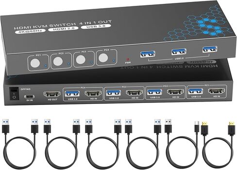 USB3.0 kvm Switch 4 Computers 2 Monitors in Saudi Arabia