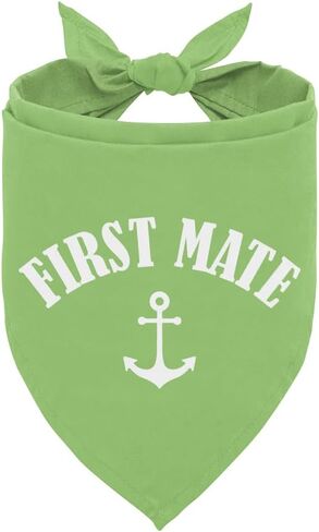 First Mate Dog Bandana, Dog Boat Accessories, Dog Matching Dog Bandanas, Dog Apparel & Accessories, Funny Dog Bandana, Dog Triangle Scarf, Dog Bandana for Small Medium Dogs (D51) in Saudi Arabia