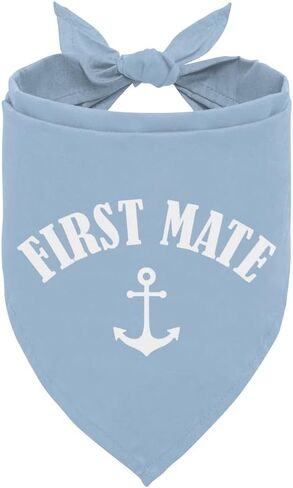 First Mate Dog Bandana, Dog Boat Accessories, Dog Matching Dog Bandanas, Dog Apparel & Accessories, Funny Dog Bandana, Dog Triangle Scarf, Dog Bandana for Small Medium Dogs (D51) in Saudi Arabia