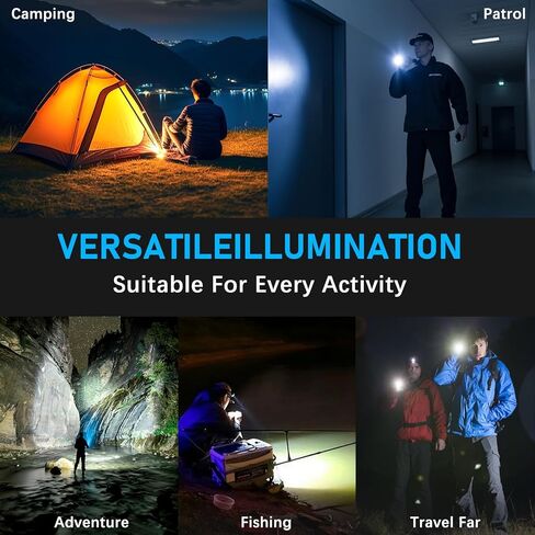 Alifa Rechargeable Flashlights High Lumens, 1000000LM Powerful Tactical Flashlights, 5 Modes LED Flashlight Adjustable, Brightest Flashlight Waterproof, Handheld Flash Light for Emergencies, Camping. in Saudi Arabia