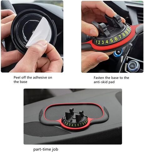 Multifunction Car Anti-Slip Mat Auto Phone Holder, Car Phone Mount Silicone Car Pad Mat, Universal Multifunction Car Dashboard Mat with Phone Holder in Car, for Phones, Keys, Gadgets (1 PC) in Kuwait