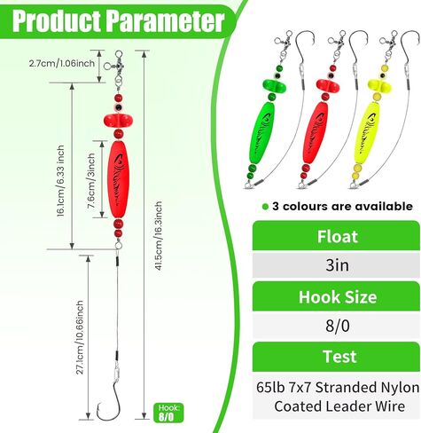 YOTO Santee Cooper Rig, Catfish Rig for Bank Fishing, Catfishing Tackle Rattler Floats, Chunky Rigs Catfish Equipment in Kuwait