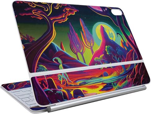 Glossy Glitter Skin Compatible with Apple Magic Keyboard for iPad Air 13-inch (M3) 2025 - Magenta Pour - Premium 3M Vinyl Protective Wrap Decal Cover - Easy to Apply | Made in The USA by MightySkins in Kuwait