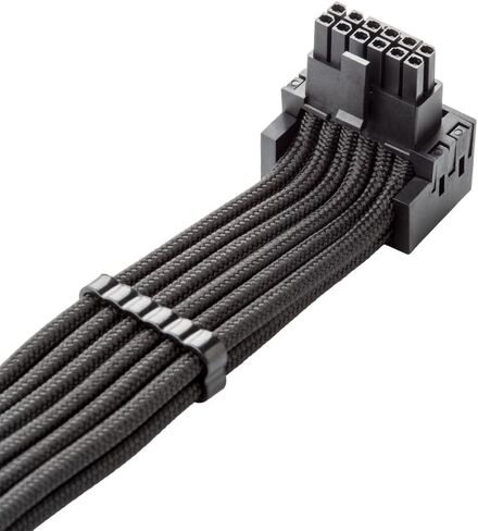 Cablemod C-Series Pro Modflex Sleeved 12V-2x6 12VHPWR 90 ° STEALTHSENSE CABILE لـ CORSAIR TYPE 4 / TYPE 3-البديل B (الأسود ، 16 دبوسًا إلى رباعي 8 دبوس ، 60 سم) in Kuwait