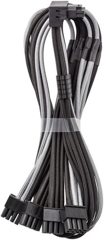 Cablemod C-Series Pro Modflex Sleeved 12V-2x6 12VHPWR 90 ° STEALTHSENSE CABILE لـ CORSAIR TYPE 4 / TYPE 3-البديل B (الأسود ، 16 دبوسًا إلى رباعي 8 دبوس ، 60 سم) in Kuwait