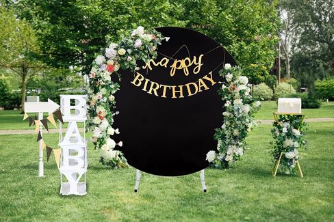 White Round Backdrop Cover 6x6ft Polyester Circle White Birthday Party Backdrop Photoshoot Baby Shower Wedding Photography Background Decor in Kuwait