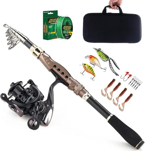 Fishing Rod Combos with Telescopic Fishing Pole in Saudi Arabia