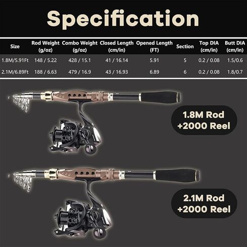 Fishing Rod Combos with Telescopic Fishing Pole in Saudi Arabia