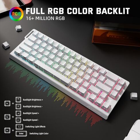 الهجوم Shark X68 Pro He Wireless Rapid Trigger Gaming Keyboard مع تشغيل قابلة للتعديل ، ومعدل الاقتراع 8K ، والمفتاح المغناطيسي للمخلف in Kuwait
