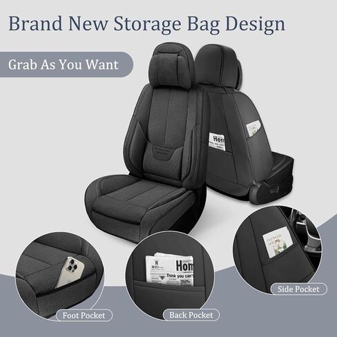 مجموعة كاملة من أغطية مقاعد السيارة الجلدية، غطاء مقعد للسيارات 5 مقاعد، واقي مقعد السيارة العالمي، أغطية مقاعد السيارات الأمامية والخلفية لشاحنة بيك اب سيدان SUV، غطاء مقعد رمادي in Kuwait