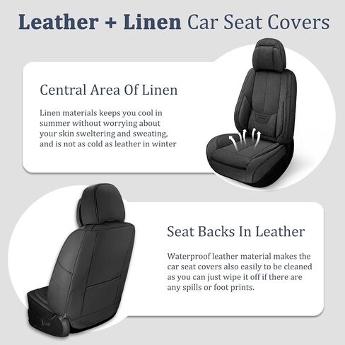 مجموعة كاملة من أغطية مقاعد السيارة الجلدية، غطاء مقعد للسيارات 5 مقاعد، واقي مقعد السيارة العالمي، أغطية مقاعد السيارات الأمامية والخلفية لشاحنة بيك اب سيدان SUV، غطاء مقعد رمادي in Kuwait