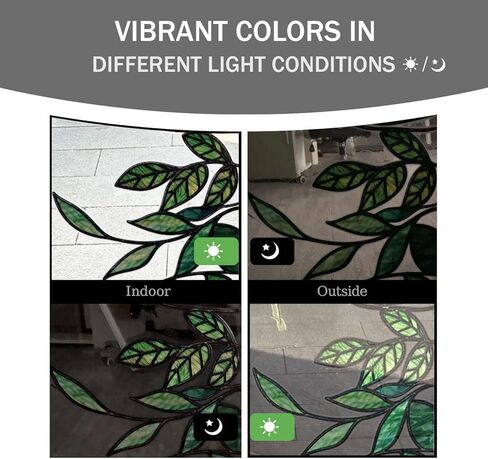 funlife Original Hand-Drawn Stained Glass Window Film, Double-Sided Static Cling Window Cling, Non-Adhesive Glass Windows Combos Decal Decor for Glass Door, Medium Blue Birds in Kuwait