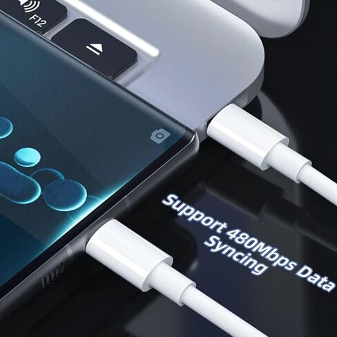 شاحن سريع USB-C، [معتمد من Apple MFi] بقدرة 60 وات وكابل شحن سريع أصلي لنقل مزامنة البيانات لأجهزة iPhone 14/13/12/11/X/SE/8، iPad، Airpods in Saudi Arabia