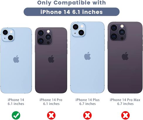 Maxdara [3 in 1 for iPhone 14 Clear Case, iPhone 14 Case with Tempered Glass Screen Protector and Camera Lens Protector Drop Protection Case for iPhone 14 6.1 Inch(Transparent+Clear) in Kuwait