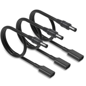 3.28Ft 5.5mm x 2.5mm USB C to DC Adapter 15W, USB C Female to Male Plug Supply Adapter Power Cable for Webcam Router, IP Camera, Mini Fan, Electric Toothbrush, Table Lamp, 3Pack