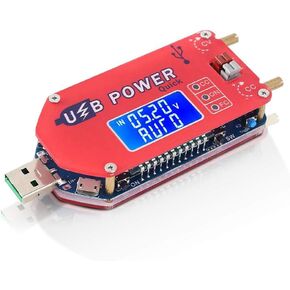 USB Buck Boost Voltage Converter, 15W LCD Upgraded Power Module Supporting Fast Charging QC 2.0, QC 3.0, FCP, SCP, AFC. It is a Portable Voltage Regulator Suitable for Small Electronic Projects.