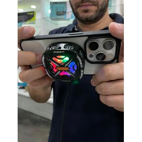 Fan Phone Cooler for Gaming with RGB, Magnetic Cooling Fan with LED Lights, Android and iPhone 12/13/14 Pro Compatible