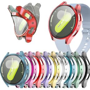 6Pack Compatible with Samsung Galaxy Watch 7 40mm 44mm Case Screen Protector, Soft TPU Face Cover Full Protective Bumper for Samsung Watch 7 44mm Bands Accessories (44mm, 6 Colors-2)