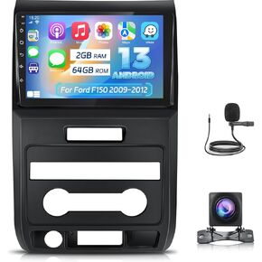 [2+64G] NHOPEEW Car Radio for Ford F150 F-150 F 150 2009-2012 - Wireless Carplay and Android Auto - 9 Inch Touchscreen Android Car Stereo with DSP/Multiple UI/GPS/WiFi/SWC + AHD Backup Camera