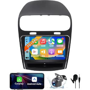 Android 13 Car Radio Stereo Compatible with Dodge Journey 2011-2019 Wireless Carplay/Android Auto/Mirrorlink, 2+64G 9 Inch Touch Screen Car Radio with GPS Navigation,Bluetooth, FM, Backup Camera