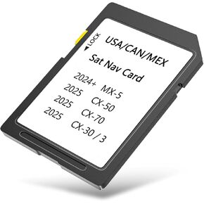 Latest Navigation SD Card KR9D66EZ1 Compatible with 2024+ MX-5, 2025 3 / CX-30 /CX-50 /CX-70, USA/CAN/MEX Maps