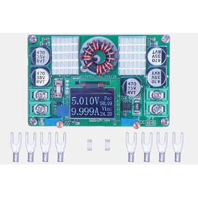 DC-DC Buck Boost Converter 5V-30V to 0.8V-30V, 10A,80W Adjustable Display Voltage Current Power OLED, CC/CV Mode for RV, Solar, DIY Projects, LTC3780 & INA226 Chip & 32bit MCU