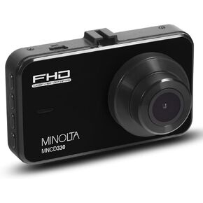 كاميرا فيديو للسيارة Minolta MNCD330 1080p مع شاشة LCD مقاس 3.0 بوصة (أسود)