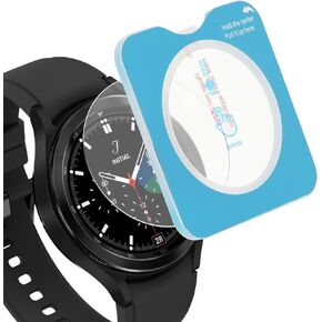 kwmobile Screen Protectors Compatible with Samsung Galaxy Watch 4 Classic (46mm) Screen Protector (Set of 2) - Glass - Transparent