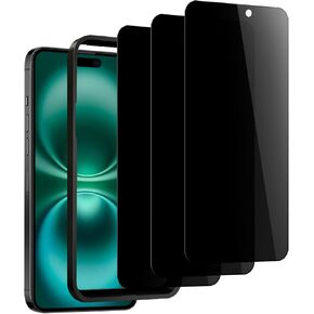 3 Pack for iPhone 16 Plus/iPhone 15 Plus Privacy Screen Protector 6.7 inch Anti-Spy Tempered Glass Film Accessories Easy Installation