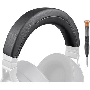 SOULWIT Protein Leather Headband Cover for Corsair Virtuoso RGB Wireless XT SE Gaming Headphones, Replacement Headstrap Pad Repair Part - Black