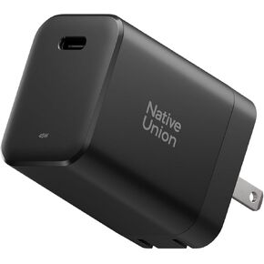 Native Union Fast GaN Charger PD 45W – Ultra-Compact Power Delivery Enabled USB-C – Made of Recycled Materials – for MacBook Air, iPads, iPhones, Pixel, Galaxy & Other USB-C Devices (White)