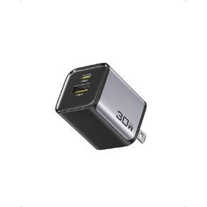 PISEN 30W USB C Charger - 30 Watt Dual Port PD QC 3.0 GaN Charging Block, 30W USB C Wall Charger, 2-Port 30 Watt Charging Block for iPhone 16/15/14/13 Series, Samsung, Pixel, iPad (Cable Not Included)