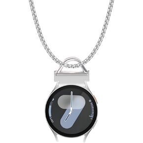 Necklace Strap for Samsung Galaxy Watch 7 Band 40mm 44mm,No Gap Necklace Pendant for Galaxy Watch 6 5 4 FE Band 40mm 44mm/Galaxy Watch 6/4 Classic 47mm 43mm 46mm 42mm/Watch 5 pro 45mm Watch Fob Women Men