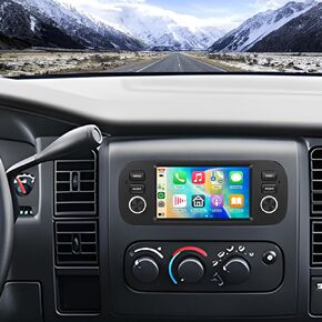 2G+64G Car Radio Stereo for Chrysler Dodge Jeep Wrangler Grand Cherokee with Wireless CarPlay/Android Auto, 5 Inch HD Touch Screen Android 13 GPS WiFi Bluetooth FM/RDS EQ HD Backup Camera