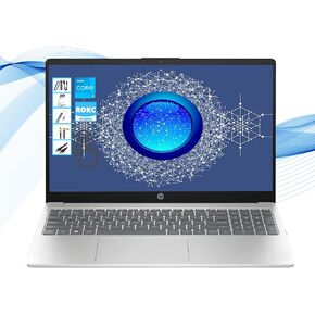 HP AI-Powered Laptop with Microsoft Office and 1TB Cloud Storage Included for 1-Year| 15.6" HD PC| 16GB RAM| 128GB SSD & 128GB External SSD| Intel 4-Core CPU| Webcam| Copilot Ready| Win11| RK Bundle