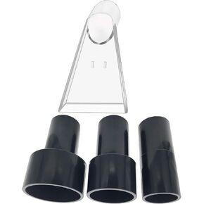 TunaMax Universal Work with All Shop Vacs Extractor Attachment with 1-1/4" & 1-7/8" & 2-1/2" Three Adapters for Upholstery & Carpet Cleaning & Auto Detailing, Large 7-1/2" and Small 3-1/2" Clear Head