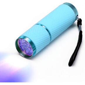 Coolrunner LED Flashlight, Small Glow Flashlights with 9 LED Lights, Portable Light Nail Dryer for Nail Gel, Flashlight Mini Powerful Pet Urine Detector for Dog/Cat, Resin Curing (Green)