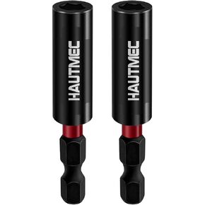 HAUTMEC 1/4"Magnetic Impact Tough Bit Holder,2pcs Screwdriver Extension, Quick-Change Hex Shank Set for Screwdriver Bits Nuts Drills Maintenance and repairing HT0163-SH