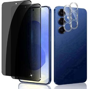 【2+2 2 Pack for Samsung Galaxy S25 Plus Privacy Screen Protector and 2 Pack Camera Lens Protector,Anti Spy Tempered Glass Anti-Scratch Case Friendly