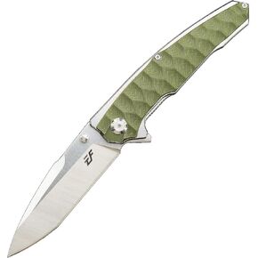 Eafengrow EF913 Folding Knife with Clip 14c28n Steel Blade Outdoor knives G10 Handle EDC Pocket Knife Reliable Locking Mechanism Flipper Knife for Camping Survival Hiking (Black)