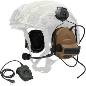 COMTA 2 Tactical Headset with U94 PTT 2pin，for airsoft，hunting，outdoor，Noise Canceling Headphones