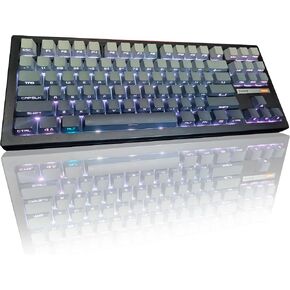 ZORNHER ZH870 Wireless Mechanical Gaming Keyboard,80% Black Custom Creamy Sound Keyboard with Shine Through PBT Keycaps,Pre-lubed Linear Switches,Hot-Swappable,RGB Backlit,2.4GHz/USB-C/BT5.0