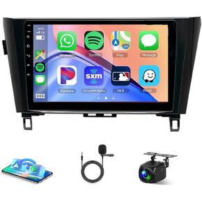 Android 13 10 بوصات شاشة شاشة سيارات الراديو متوافق مع Nissan Rogue 2014 2015 2015 CAR Audio Multimedia Receiver w/Carroid Auto GPS Radio Cameraging AHD ، 2+32G