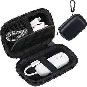 Lacdo Hard Carrying Case for AirFly SE/Pro 2/Pro/Duo, Avantree Relay, 1Mii ML300 Bluetooth Wireless Transmitter Receiver Portable Airplane Travel Case Bag for USB Cable, Adapter, Flash Drive, Black