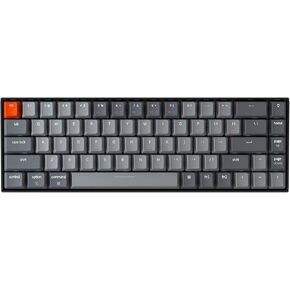 Keychron K6 Hot Swappable Wireless Bluetooth 5.1/Wired Mechanical Gaming Keyboard, 65% Compact 68-Key RGB LED Backlight Keychron Super Brown Switch Rechargeable Battery for Mac Windows