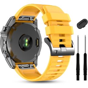 سوار سيليكون لـ Garmin Enduro 3 2/Fenix ​​8 pro/tactix 8 AMOLED 51 مم/Fenix ​​7X/6X pro sapphire Solar/5X plus، 26 مم بديل حزام ساعة Quickfit Sprot لـ Descent Mk2i/3i/epix Pro/quatix 8 51 مم in Kuwait