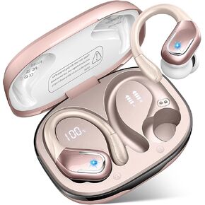 Wireless Earbuds Sport, Bluetooth 5.4 Headphones 2025 Bluetooth Earbuds with 75Hrs Stereo, 4 ENC Mic, Over-Ear Buds with Earhooks Noise Canceling Earphones , IP7 Waterproof Headset for Workout/Running