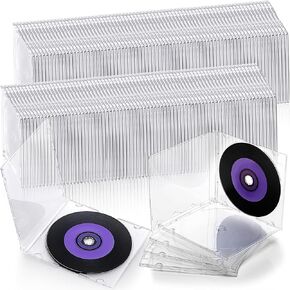 150 pcs صافٍ واحد CD DVD DISC CASE Plastic CDD DVD Blu-ray Clear Clear Slim Jewel Thin 5.2 مم نحيف لاستبدال الحماية (أبيض)