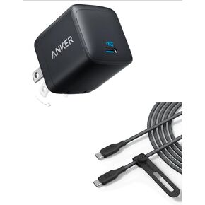 Anker 543 USB C to USB C Cable (140W, 10ft), USB 2.0 Bio-Nylon Charging Cable & 45W USB C Super Fast 313 Charger, Anker Ace Foldable PPS Fast Charger Supports Super Fast Charging 2.0
