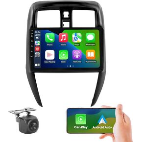 2 + 64 جيجابايت من الراديو للسيارة لنيسان فرسا سيدان 2015 2015 2017 2018 2019 استبدال مجموعة DASH KIT GPS ، 10.1 "وحدة شاشة تعمل باللمس مع Car-Play و Android Auto + AHD Camera